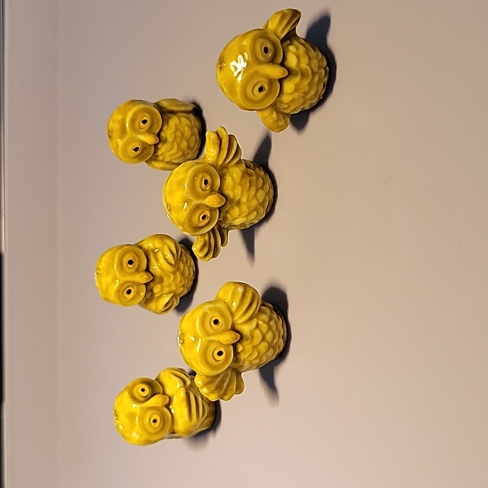 OWLS! 6 Mini Ceramic Owls